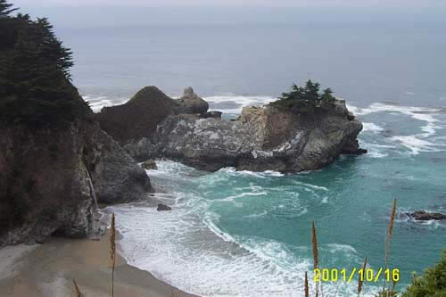 The only waterfall that falls directly into the Pacific