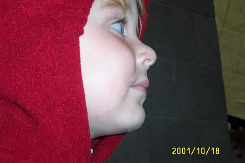 Ella in red