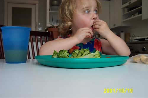 Ella like her veggies