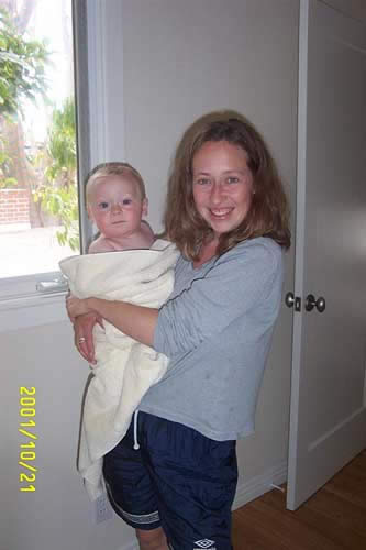 Kim and her favorite son