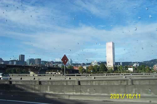 Portland! Notice that it had just rained