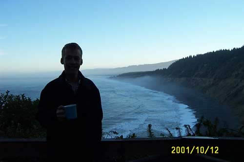 Chris and his mornin' cup o' joe