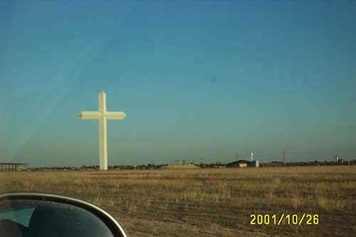 Giant 150ft stainless steel cross over Texas