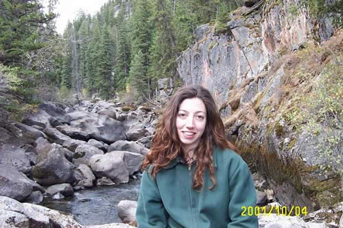 Tracey in the creek